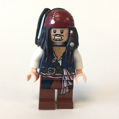 LEGO Minifigure-Captain Jack Sparrow-Pirates of the Caribbean-POC001-Creative Brick Builders